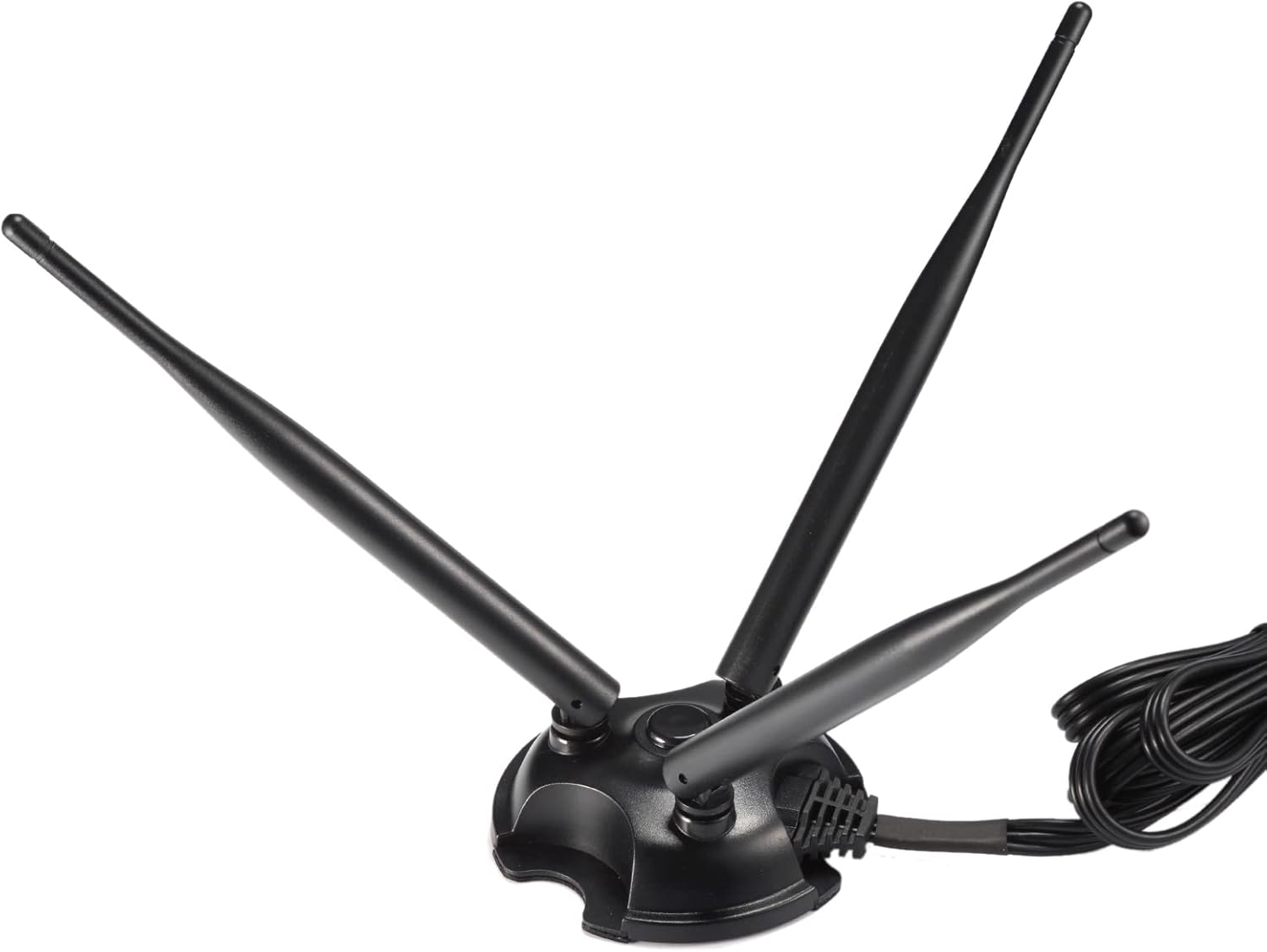 Eightwood 2.4GHz 5GHz Dual Band WiFi Antenna, 3 RP-SMA Connector WiFi 6 Antenna Magnetic Base for PC Desktop Computer, PCIe Network Card, Wireless Router, Mobile Hotspot