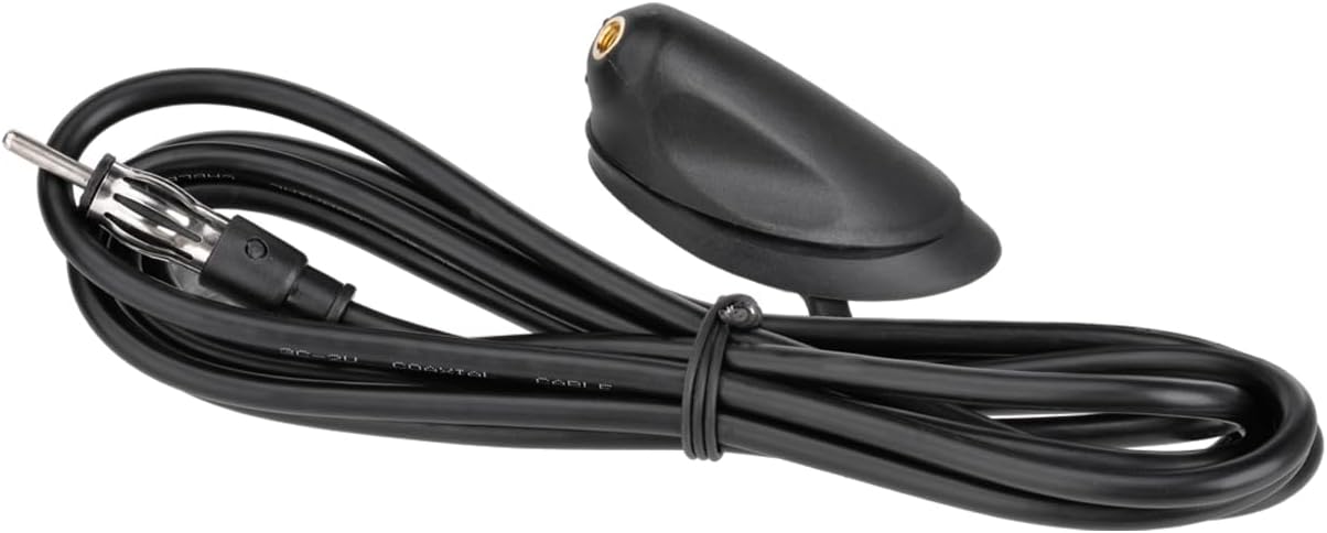 Eightwood Vehicle Marine Boat Radio Antenna 18.5 Inch, FM AM Stereo Antenna Mast with Mount Base and 6.5 Feet Extension Cable for Boat Car Truck RV ATV UTV Yacht Pontoon