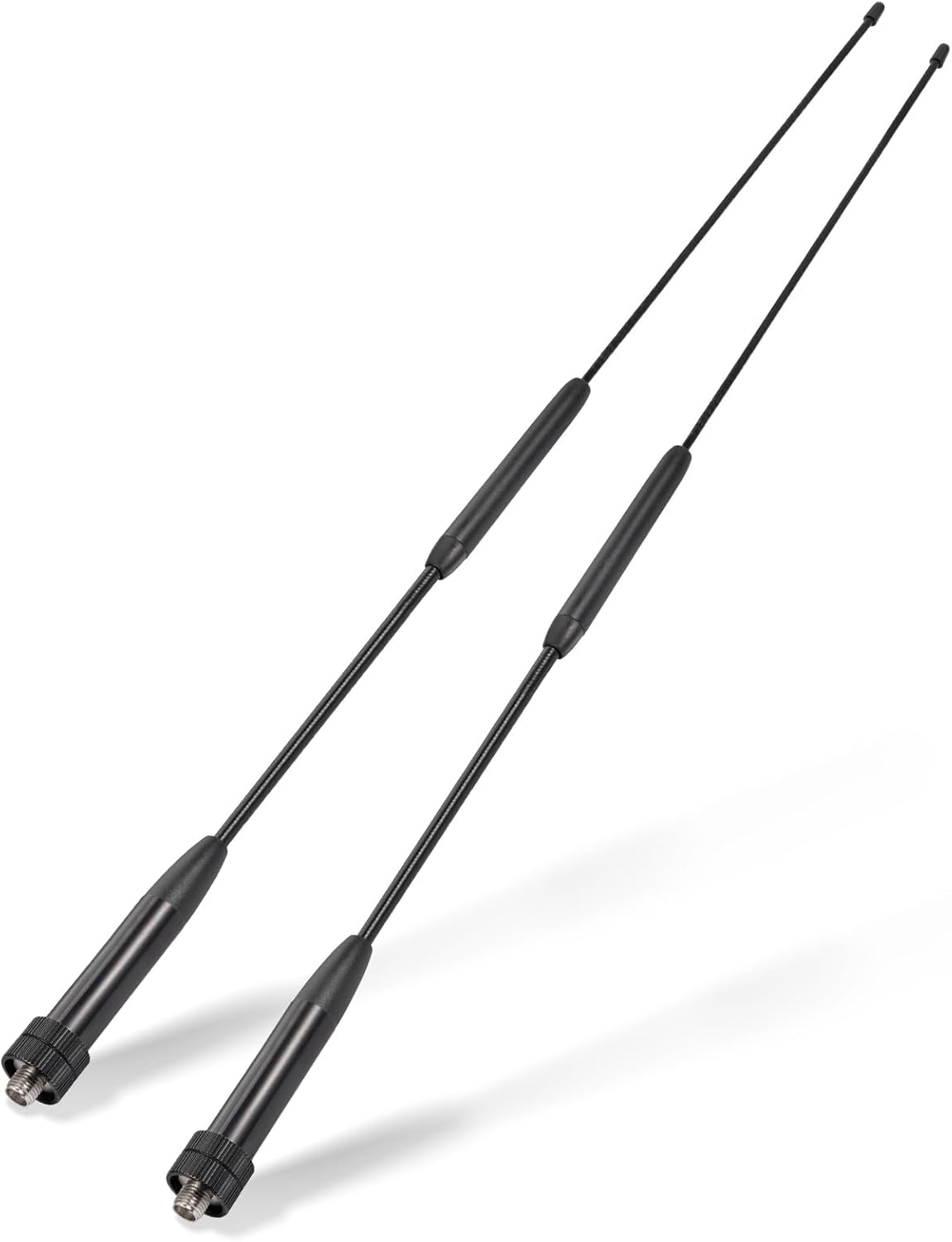 Eightwood SMA Female Whip Antenna Dual Band VHF UHF 144/430Mhz Flexible Antenna 14in 2-Pack for Baofeng Radios UV-5R UV-82 BF-F8HP