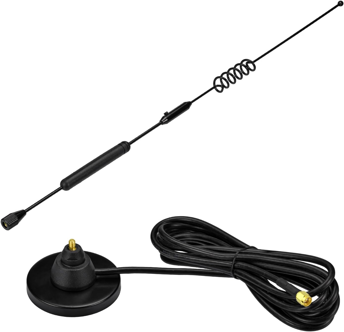 Eightwood 10dBi 4G LTE Antenna Omni SMA Male Antenna with Magnetic Base Extension Cable 9.8ft for 4G Router Wireless Home Phone Modem Outdoor Cellular Trail Camera