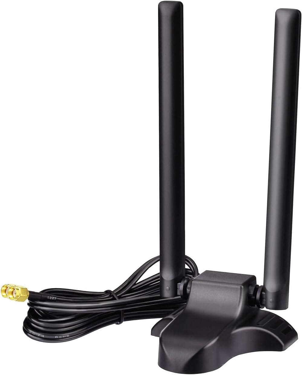 Eightwood PC WiFi Antenna Dual Band 2.4GHz 5GHz RP-SMA WiFi Antenna with 6.5 Feet Extension Cable for Desktop Computer PCIe WiFi Card
