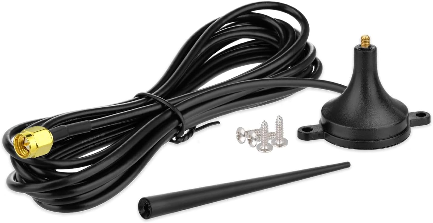 Eightwood 4G LTE GSM Antenna MIMO SMA Male Antenna Magnetic Base (2-Pack) for 4G LTE CPE Router Mobile Hotspot Cellular Gateway Industrial IoT