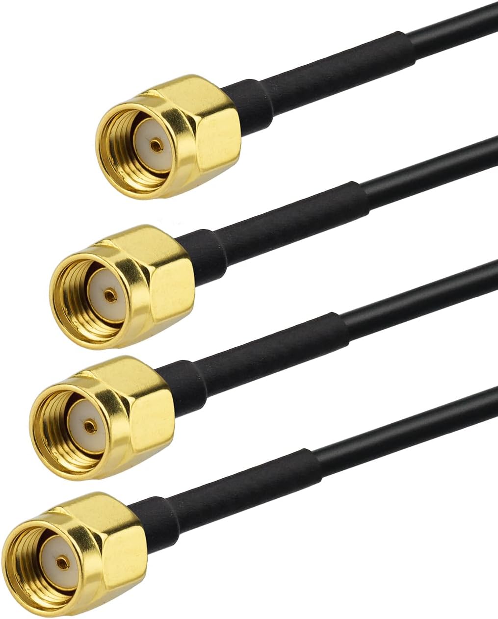 Eightwood Dual Band WiFi 6 Antenna 2.4GHz 5GHz, 4 RP-SMA Connector WiFi Antenna Magnetic Base for PC Desktop Computer PCIe Bluetooth Card Wireless Router and Access Point