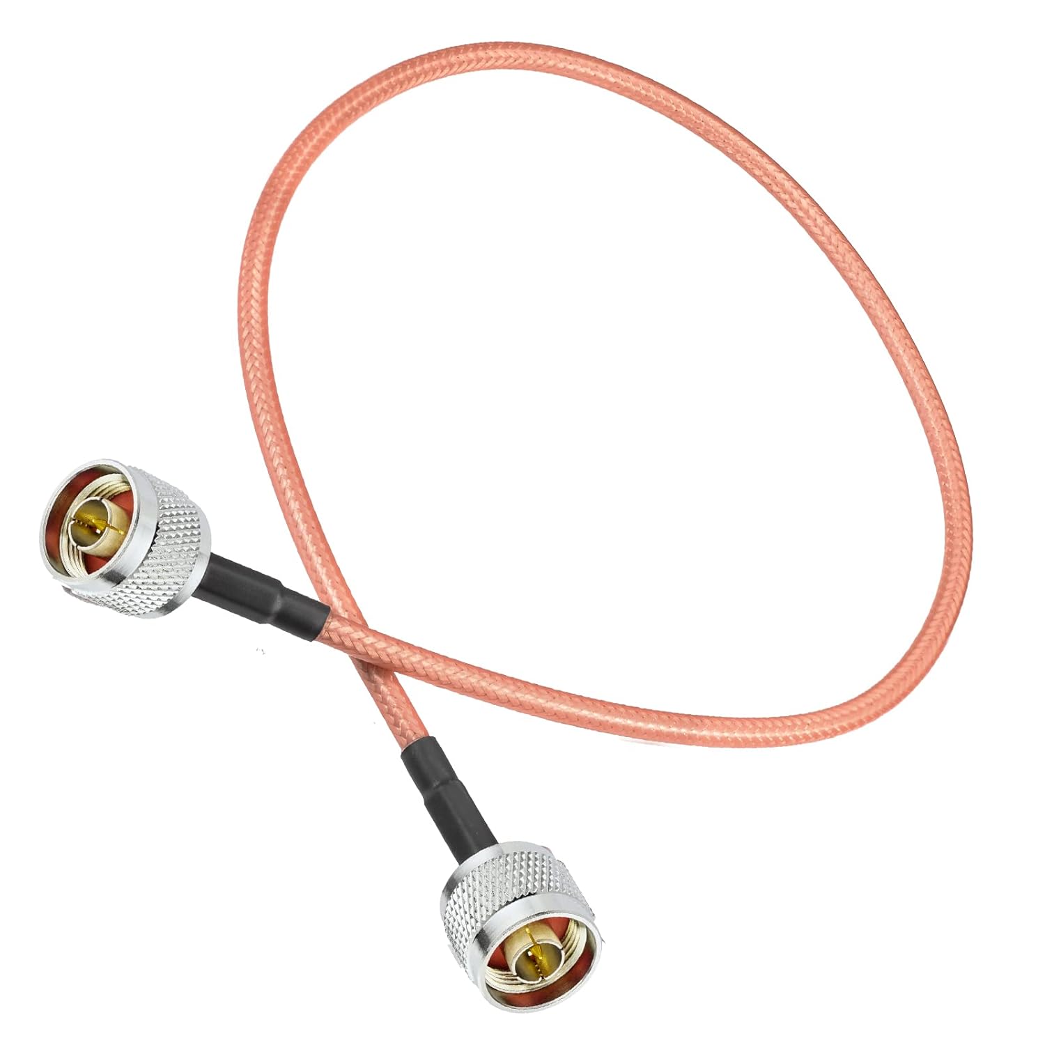 Eightwood N Male to N Male Jumper RG400 Low Loss Coax Cable 1.6 Feet for 4G LTE Antenna, WiFi Yagi Antenna, Antenna Router, Ham Radio