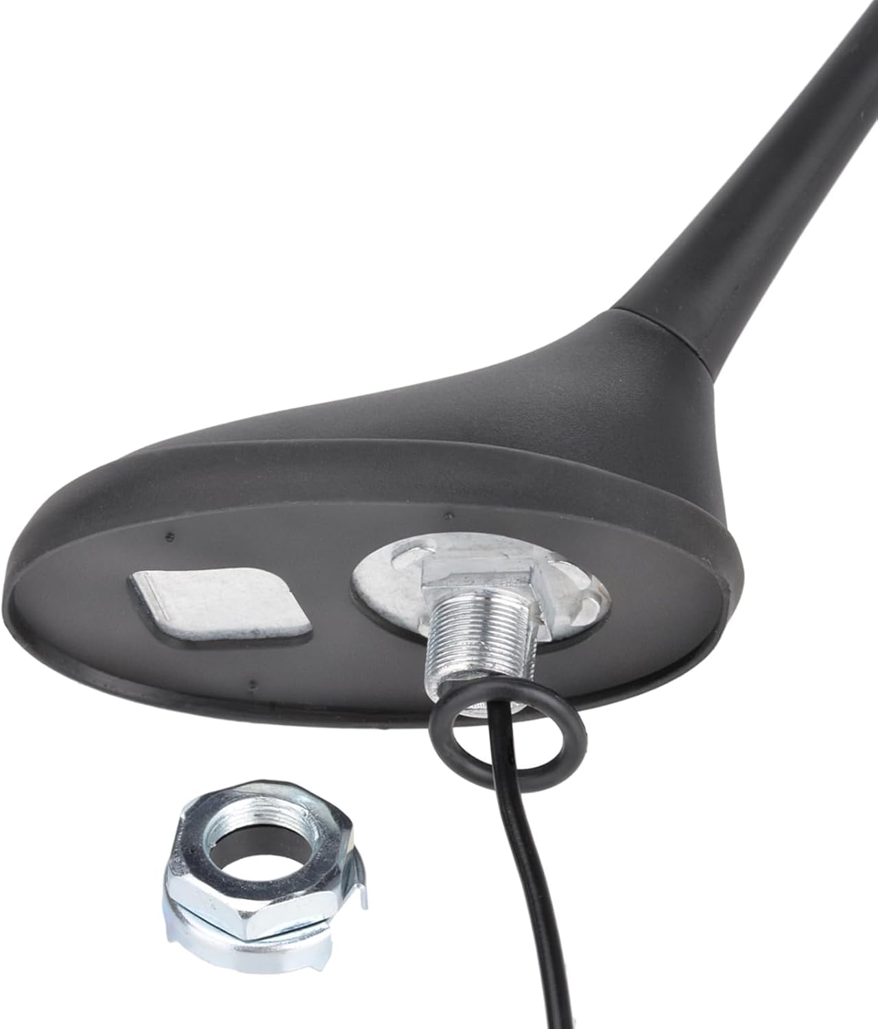 Eightwood Universal Car Radio Antenna Replacement, Roof Mount FM AM Stereo Antenna with DIN Male Connector for Vehicle Car Truck SUV Marine Radio Stereo Receiver Media Head Unit