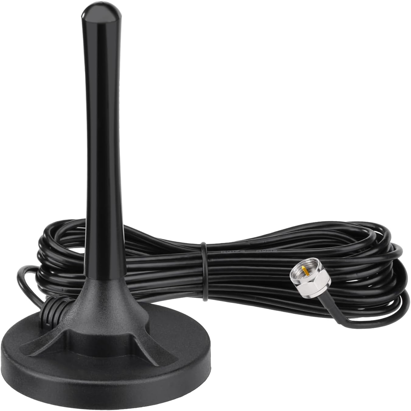 Eightwood FM Antenna for Stereo Receiver, Magnetic Base FM Radio Antenna with 9.8ft Extension Cable for Pioneer Onkyo Yamaha Marantz Bluetooth Home Theater Stereo Receiver HD Radio