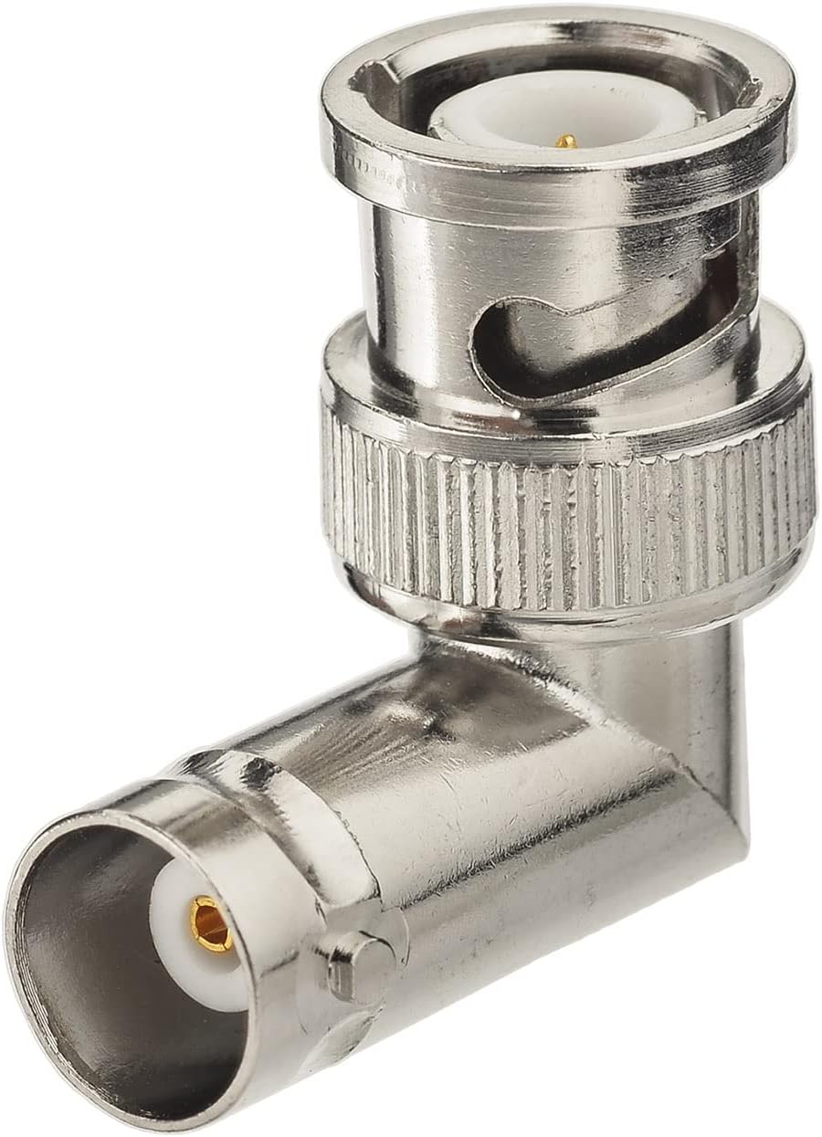 Eightwood 5pcs BNC Male to Female Elbow Right Angle Adapter 50ohm