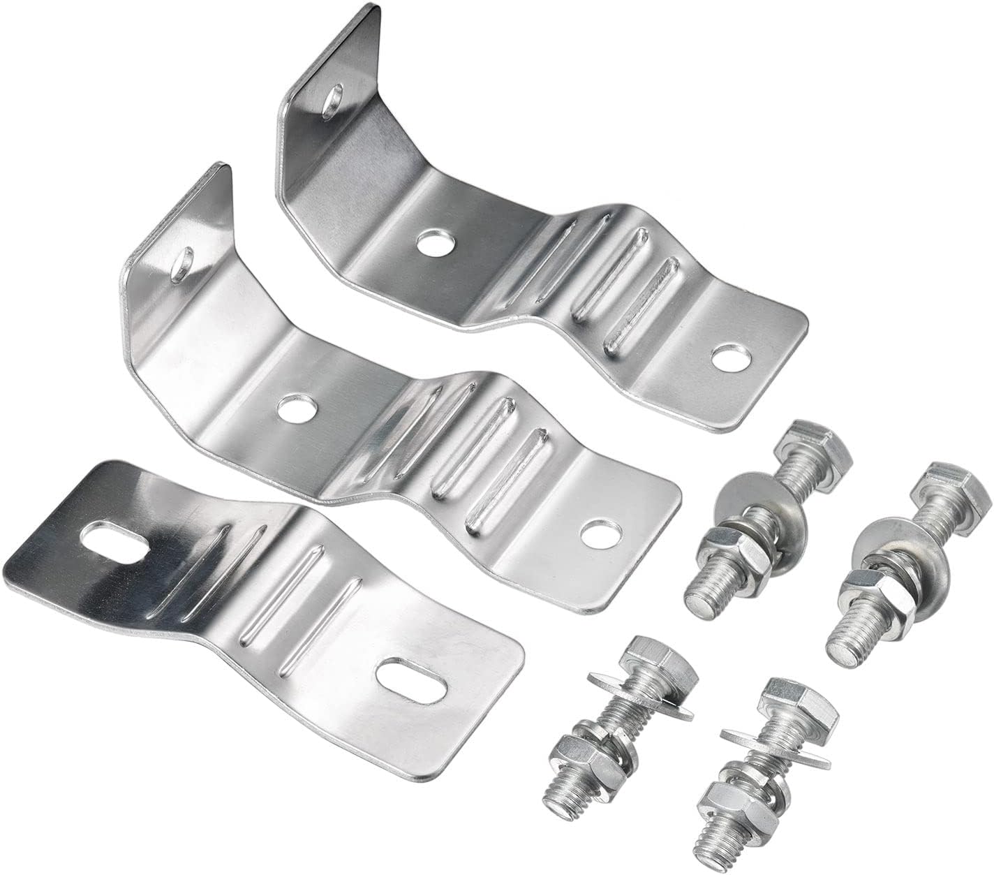 Eightwood T-Shape Double Hole Antenna Mast Clamp Pole Mounting Bracket Hardware Kit for Outdoor WiFi Antenna Holder Marine GPS Antenna