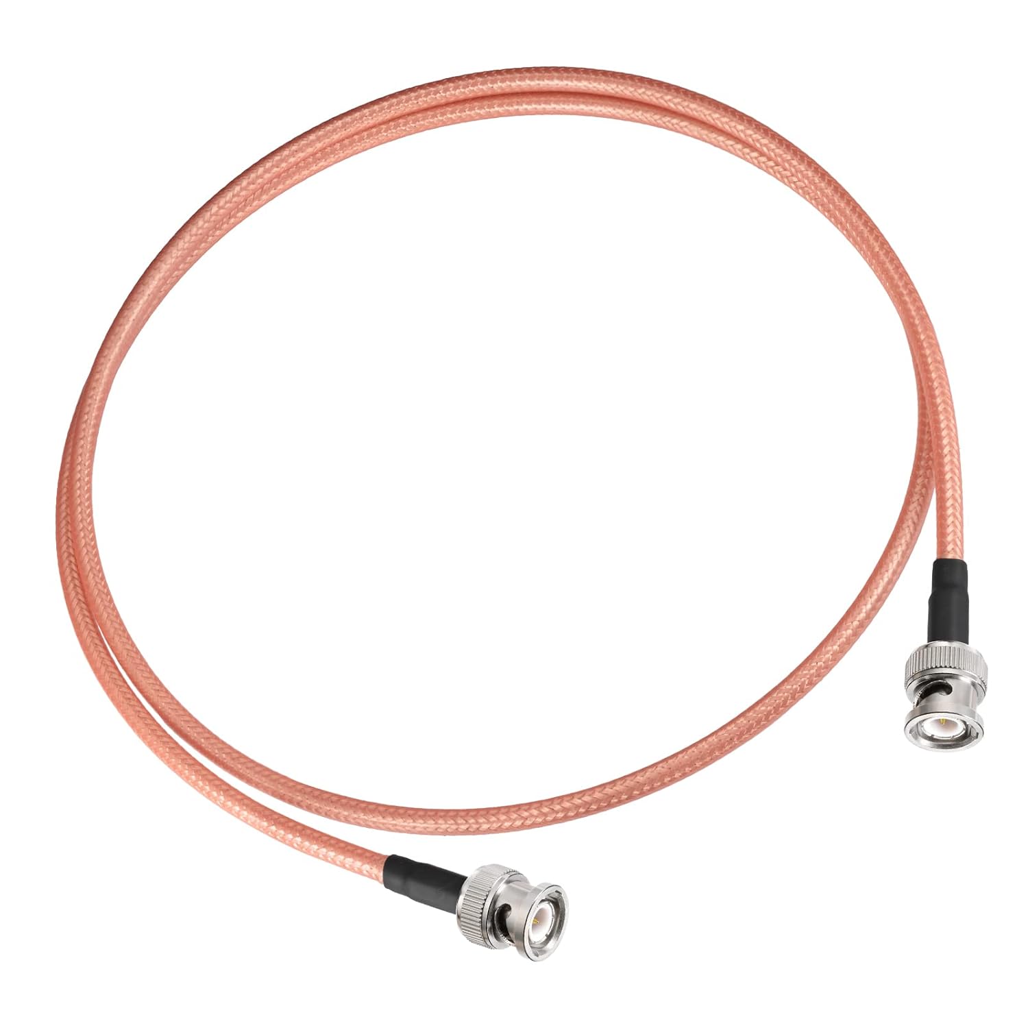 Eightwood BNC Male to BNC Male Adapter Low Loss RG400 Cable 3 Feet for CB Ham Radio Antenna Oscilloscope Spectrum Analyzer Signal Generator