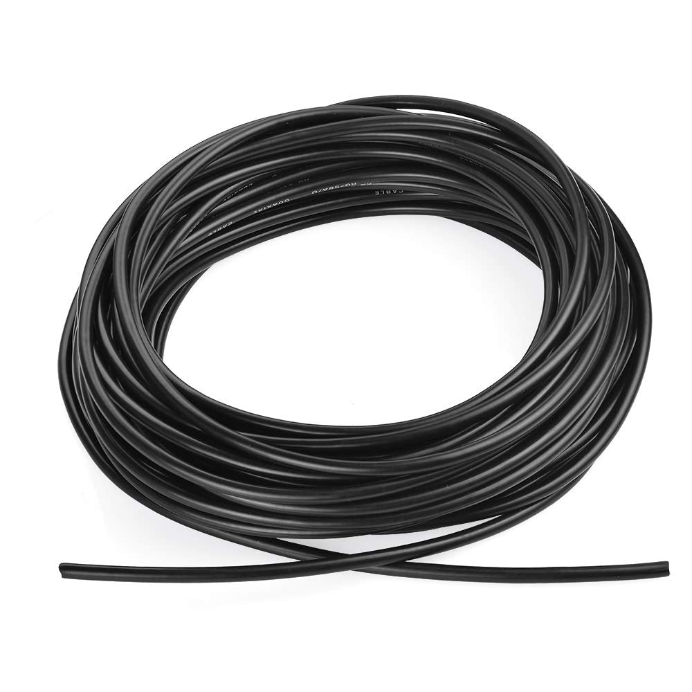 Eightwod RG58 A/U RF Coaxial Cable Flexible Low Loss Coax 50 feet
