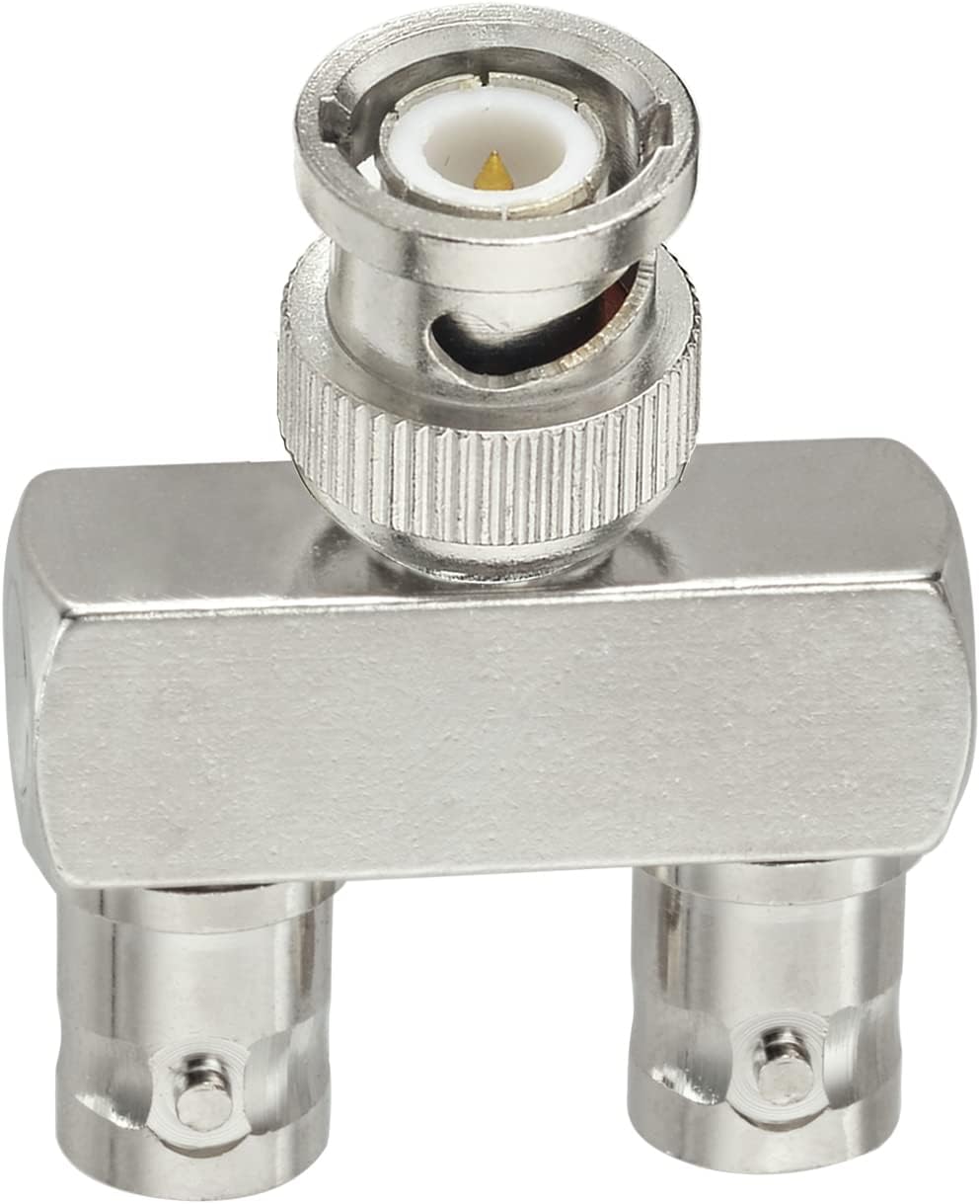 Eightwood BNC Splitter Adapter 5-Pack BNC Male to Dual BNC Female 1 in 2 Out 3 Way Audio RF Connector