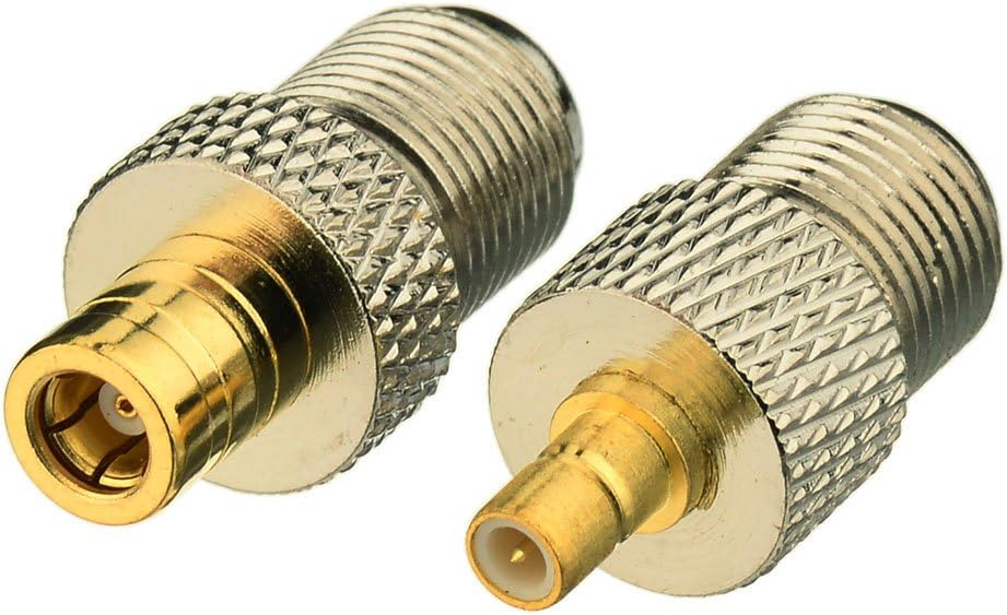 Eightwood SMB to F RG6 Coax Antenna Adapter Conversion kit 2pcs Compatible with Satellite Sirius XM Radio