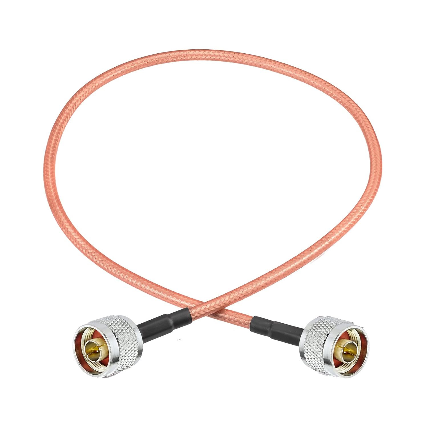 Eightwood N Male to N Male Jumper RG400 Low Loss Coax Cable 1.6 Feet for 4G LTE Antenna, WiFi Yagi Antenna, Antenna Router, Ham Radio