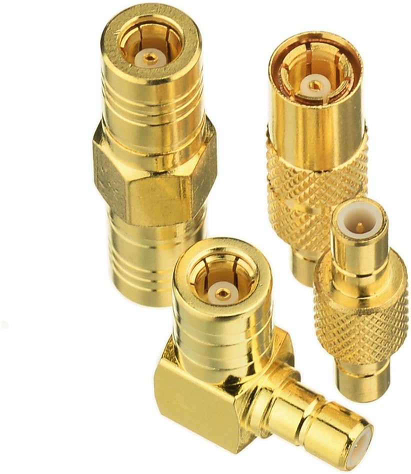 Eightwood SMB to SMB Adapter Conversion Kit 4pack, SMB Male/Female to Male/Female Adapter for Satellite Sirius XM Radio Antenna