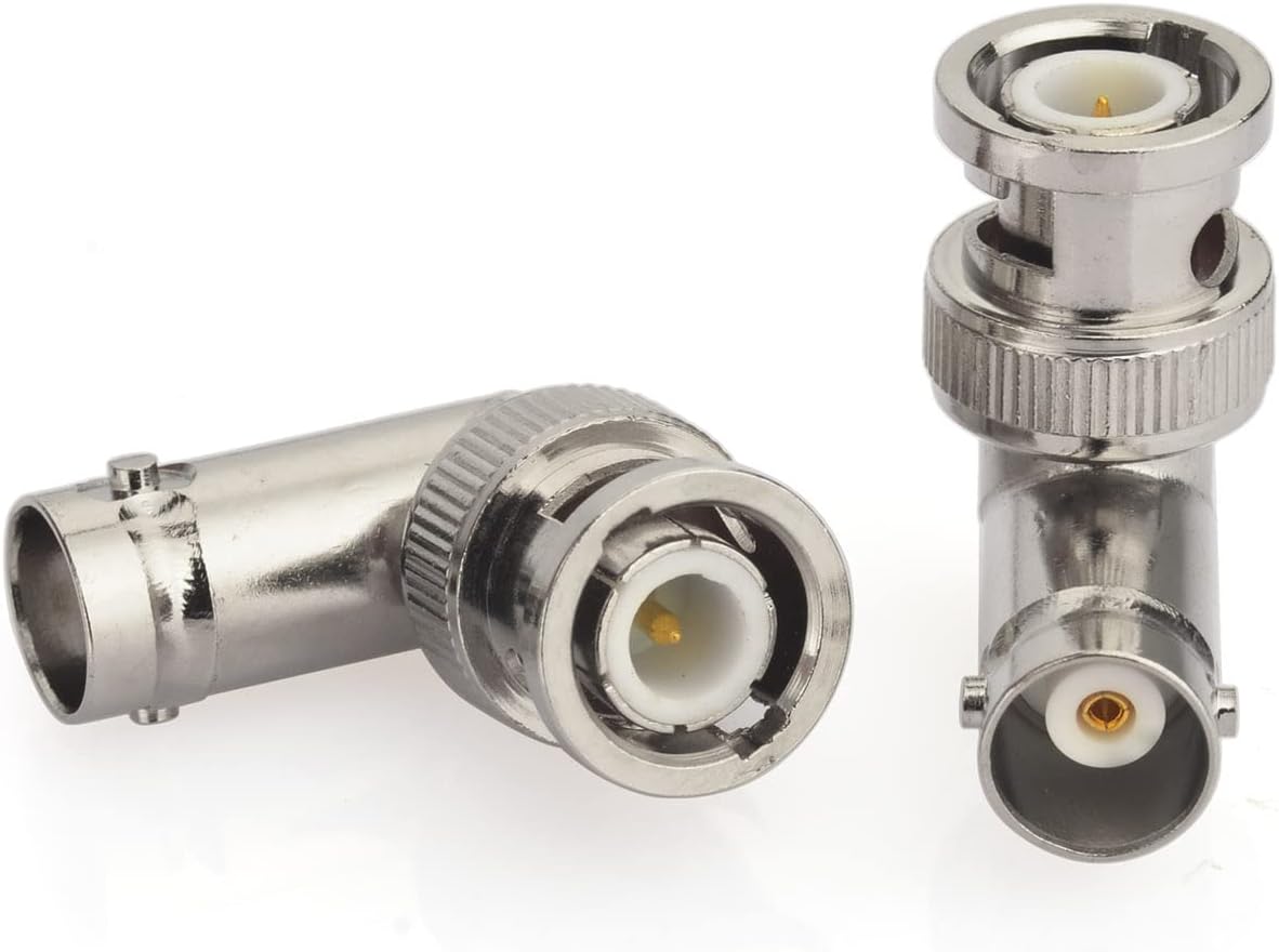 Eightwood 5pcs BNC Male to Female Elbow Right Angle Adapter 50ohm