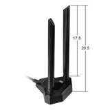 Dual Band WiFi Antenna 2.4GHz 5GHz RP-SMA WiFi Antennae with 6.5ft Extension Cable for PC Desktop Computer PCI PCIe WiFi Bluetooth Card Wireless Network Router