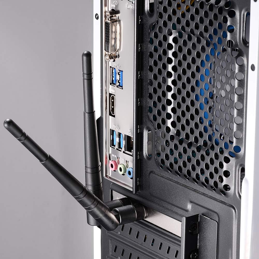 Eightwood 2.4GHz WiFi Antenna 5dBi RP-SMA Antenna 2pcs for WiFi Router PCI PCIe Network Card Wireless Range Extender