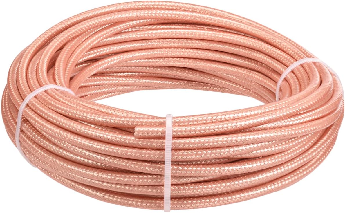Eightwood RG400 RF Coax Cable 50ft, M17/128 Double Shield Coaxial Cable for Base Station Ham Amateur Radio Antenna Jumper