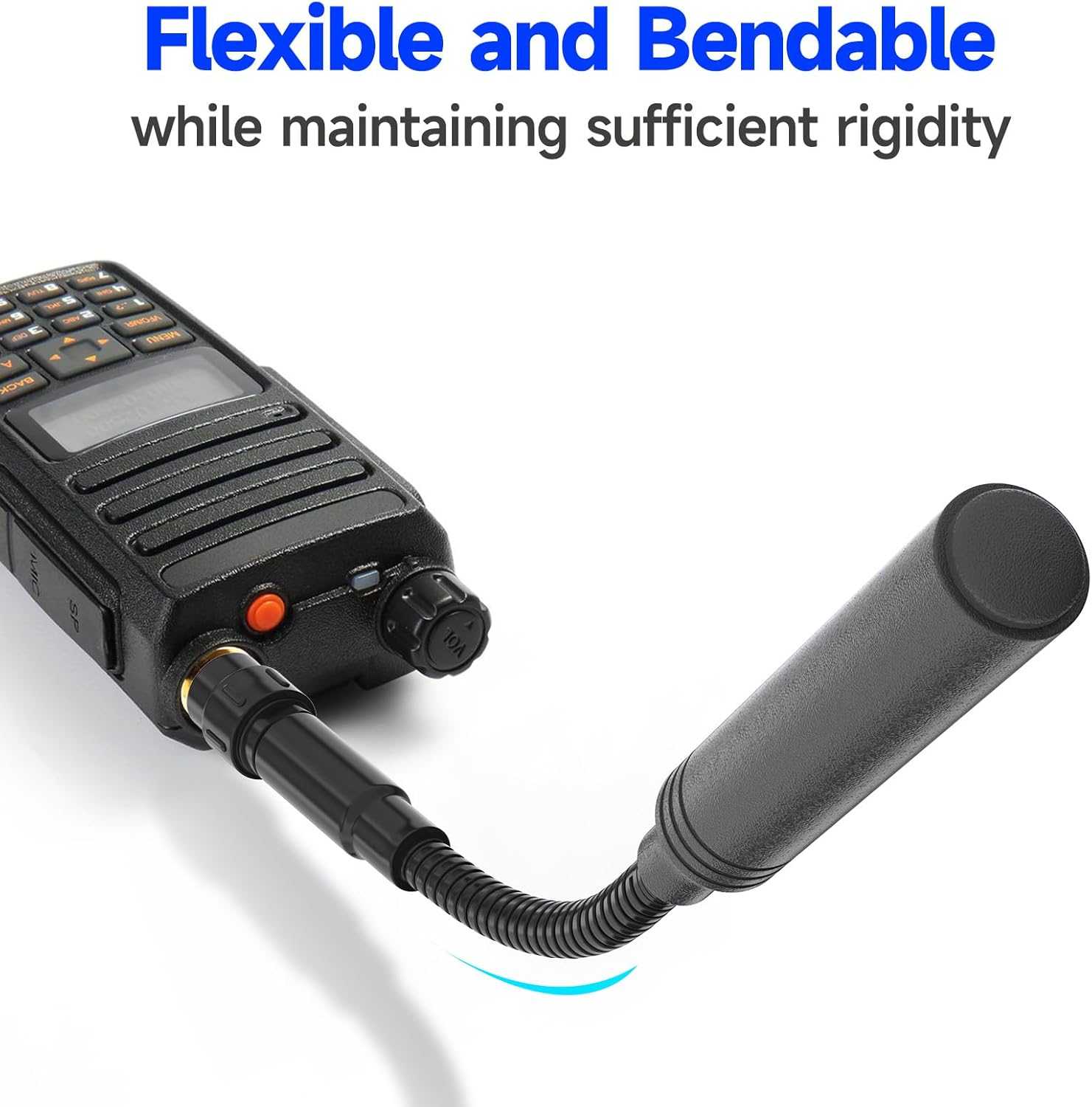 Eightwood Gooseneck Ham Radio Antenna VHF/UHF 144/430MHz Flexible Amateur Tactical Antenna SMA Female Connector for Baofeng UV-5R UV-82 BF-F8HP Two-Way Radios