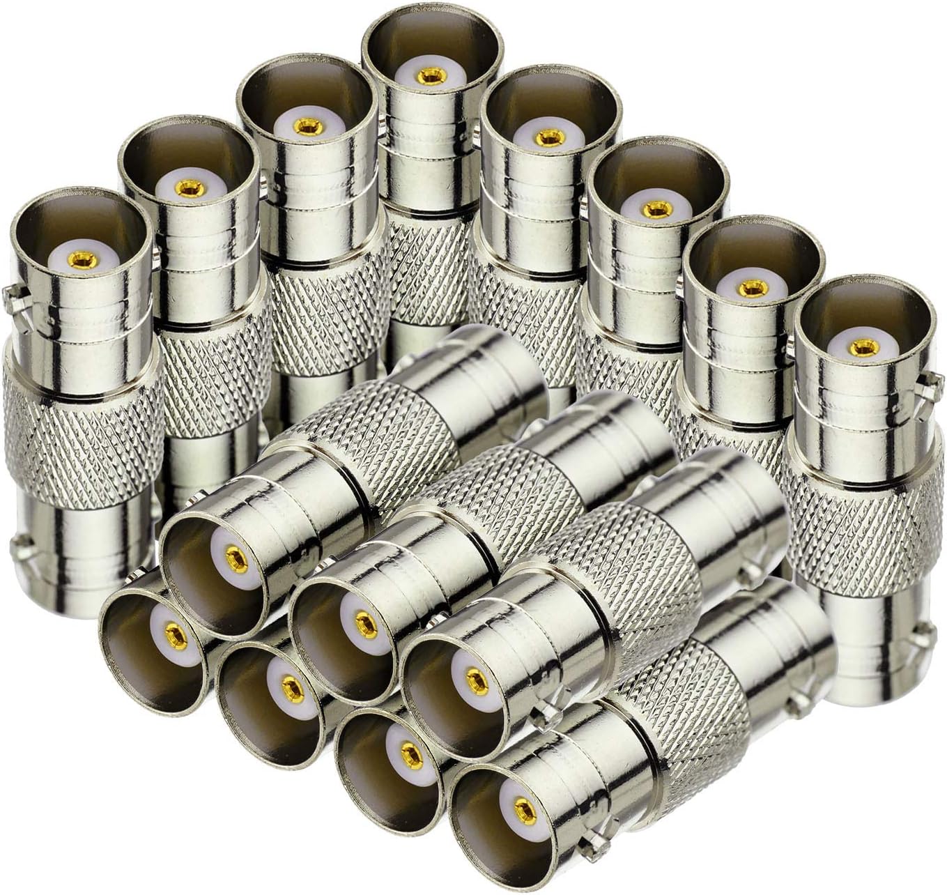 Eightwood 15pcs BNC Female to BNC Female Barrel RF Coax Adapter Coupler 50 ohm