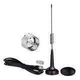 CB Antenna 27MHz CB Radio Antenna Magnetic Base Handheld CB Antenna PL259 & BNC Male Compatible with Cobra Midland Uniden Maxon President Vehicle Car Truck Mobile CB Radio Handheld CB Radio