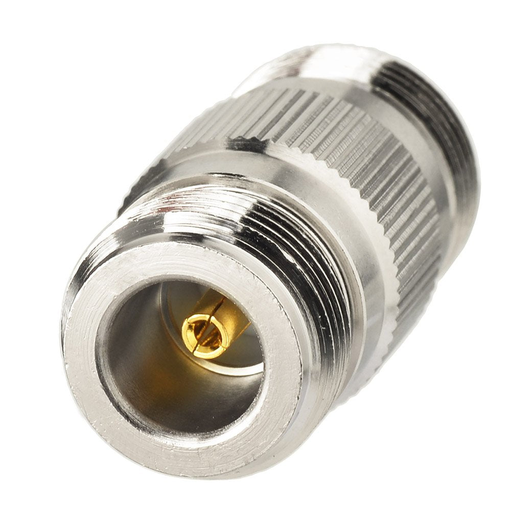 Eightwood N Type Female to Female Barrel Adapter 2-Pack | 50 Ohm N Female Coupler for Ham Radio Antennas, WiFi Routers, Coaxial Cables