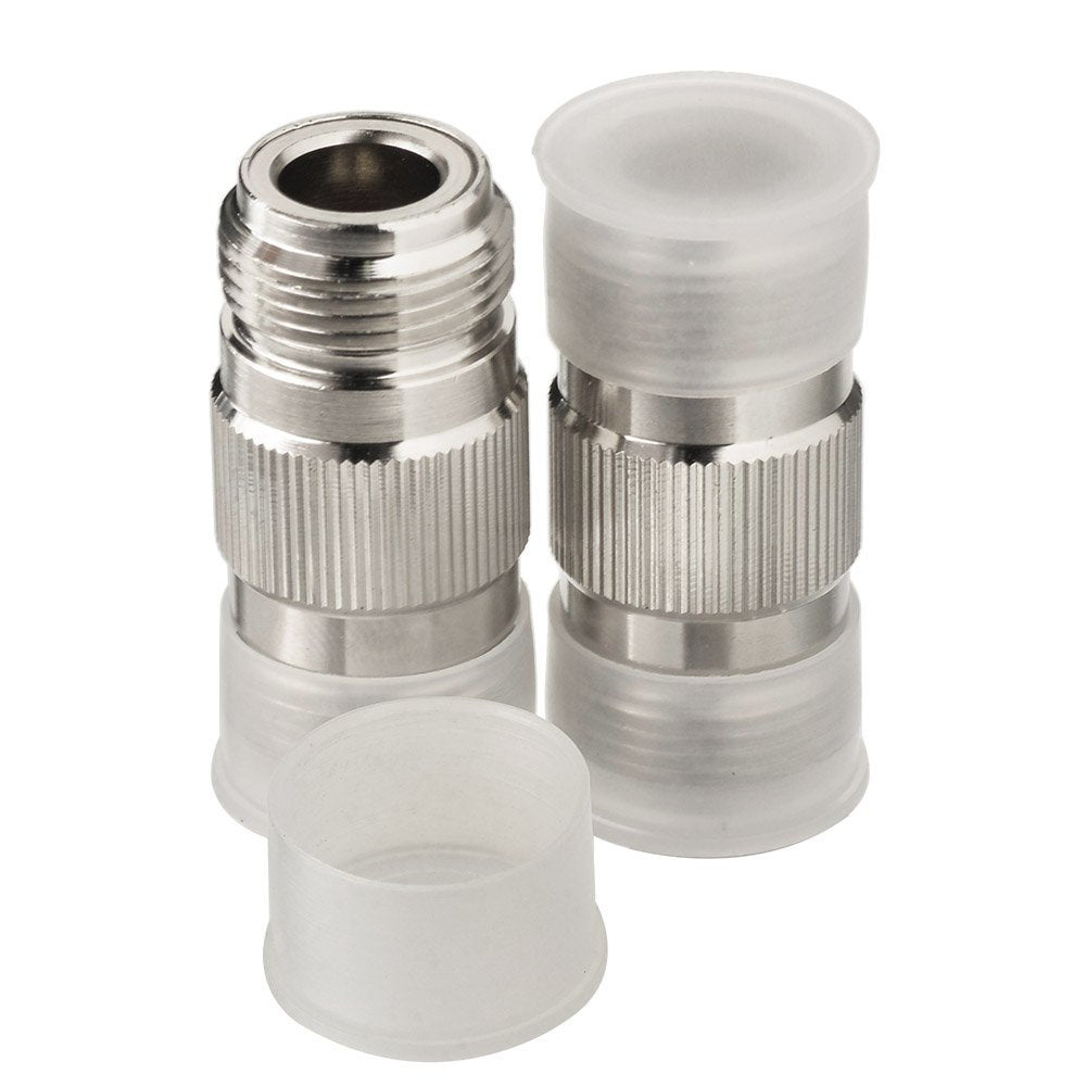 Eightwood N Type Female to Female Barrel Adapter 2-Pack | 50 Ohm N Female Coupler for Ham Radio Antennas, WiFi Routers, Coaxial Cables