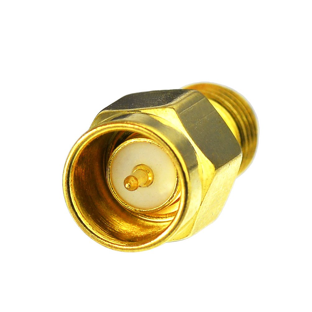 Eightwood SMA Male to Female Adapter Quick Push-On Connector 2-Pack | SMA Adapter for RF Test Fitting Test