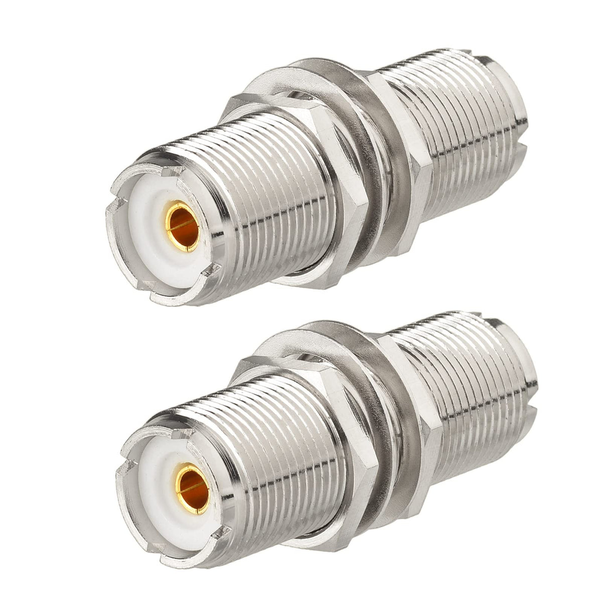 Eightwood 2pcs SO239 Adapter UHF Female to Female Jack Bulkhead RF Connector