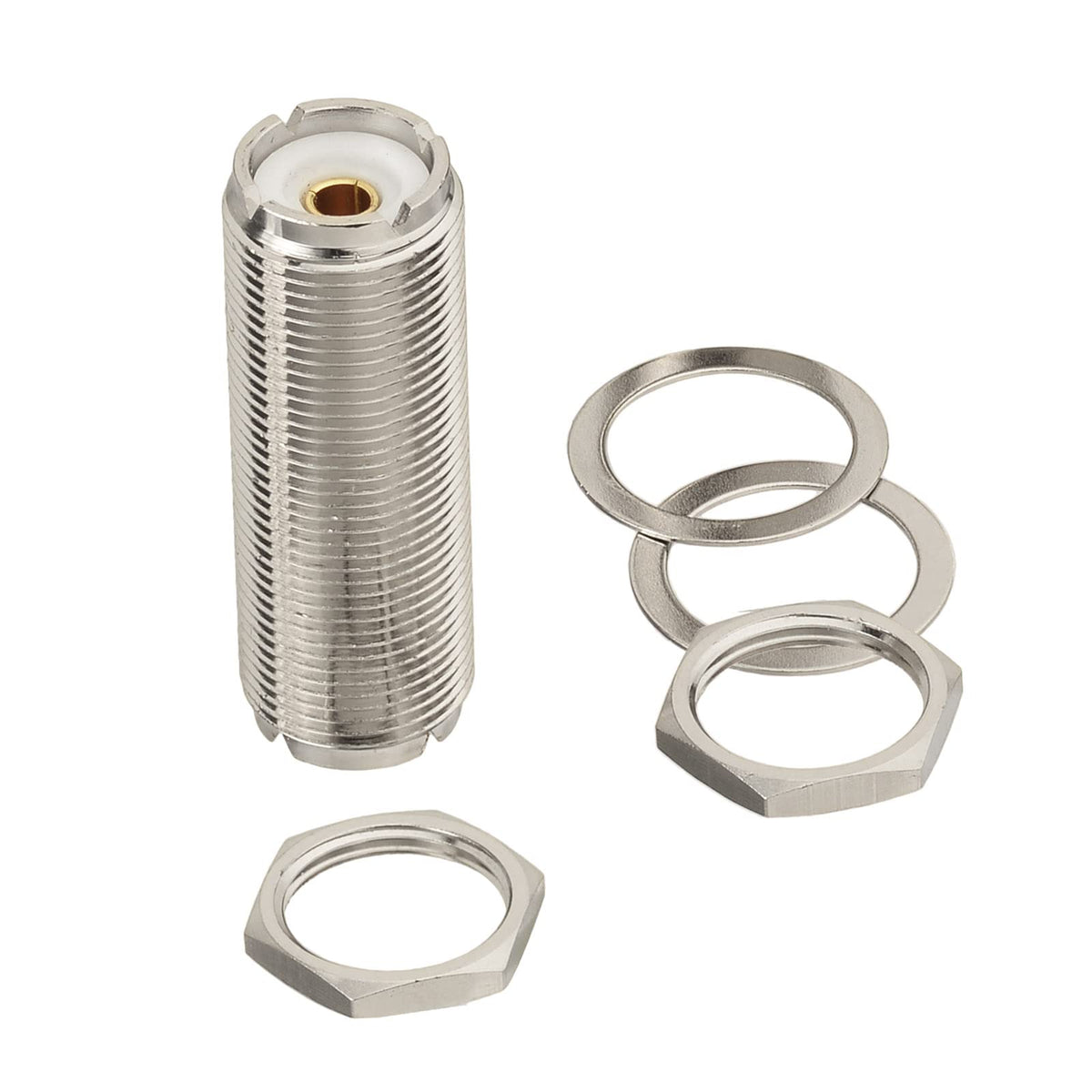 Eightwood 2pcs SO239 Adapter UHF Female to Female Jack Bulkhead RF Connector