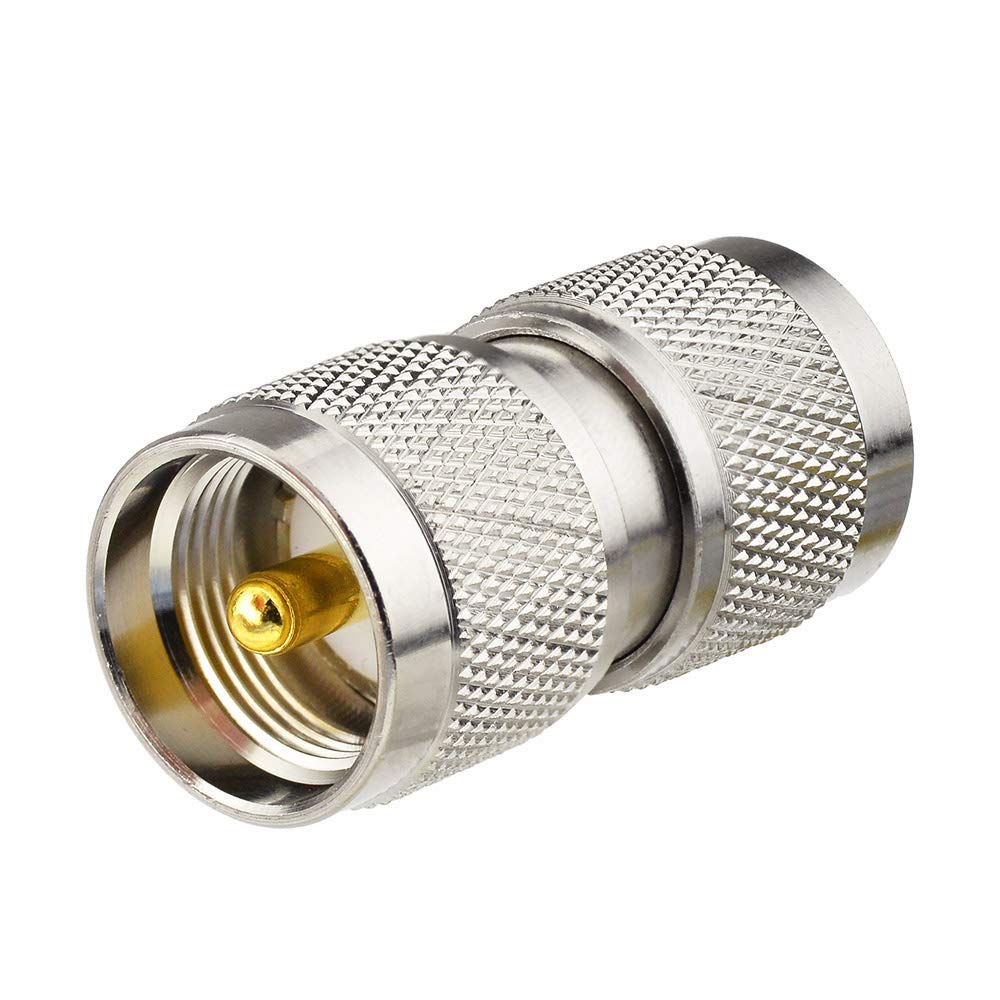 Eightwood UHF Male PL259 to UHF Male PL259 RF Adapter 2-Pack | for CB Ham Amateur Radio, Radio Antenna