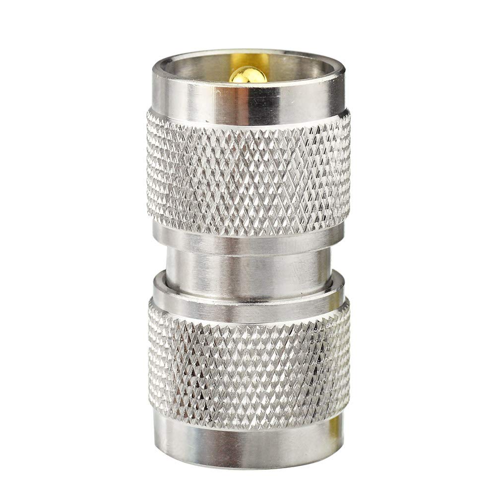 Eightwood UHF Male PL259 to UHF Male PL259 RF Adapter 2-Pack | for CB Ham Amateur Radio, Radio Antenna
