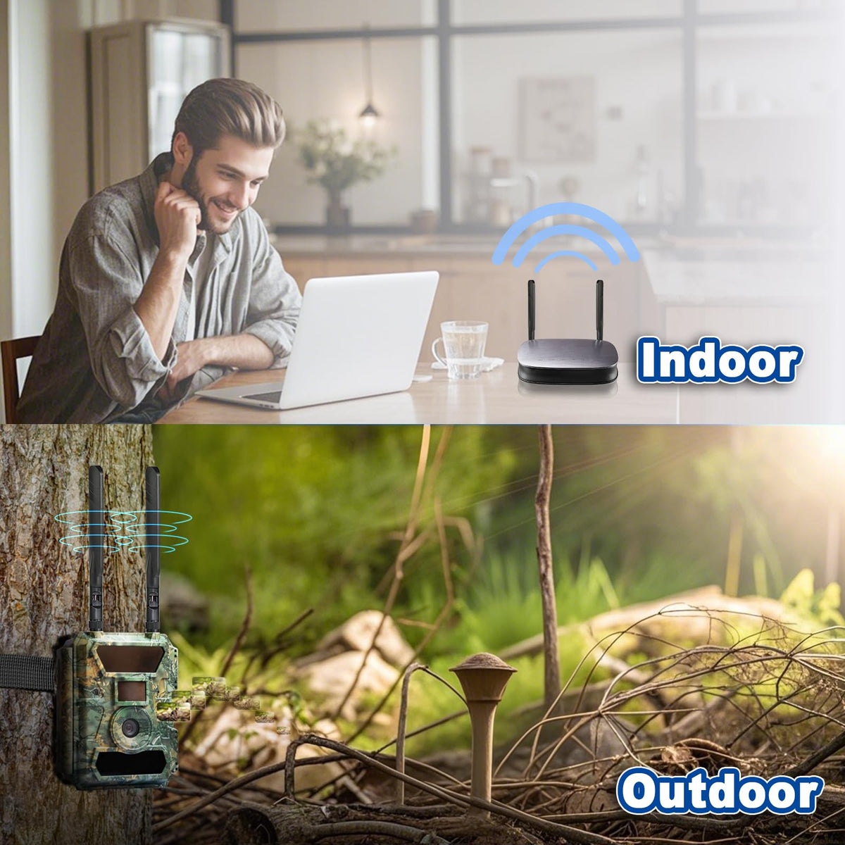 Eightwood 5dBi 4G LTE Antenna, SMA Male Connector, Omnidirectional, 2-Pack | Compatible with 4G LTE Router AT&T MF279, Mobile Hotspot, Wireless Modem, Home Phone System, Cellular Trail Camera