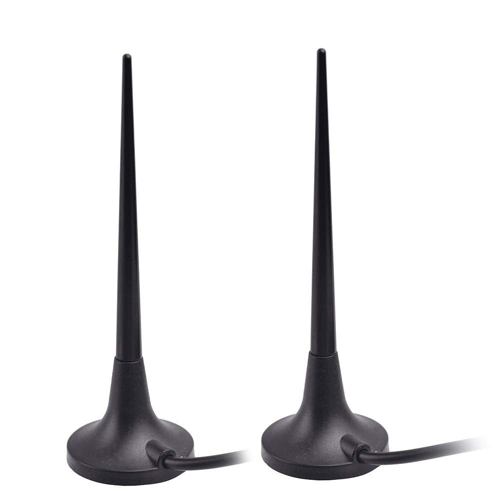 Eightwood 3G 4G LTE GSM Antenna with SMA Male Connector, Magnetic Base | 9.8ft Cable, Compatible with 4G Router, Mobile Hotspot, Wireless Home Phone, Cellular Trail Camera, Security Camera, 2-Pack