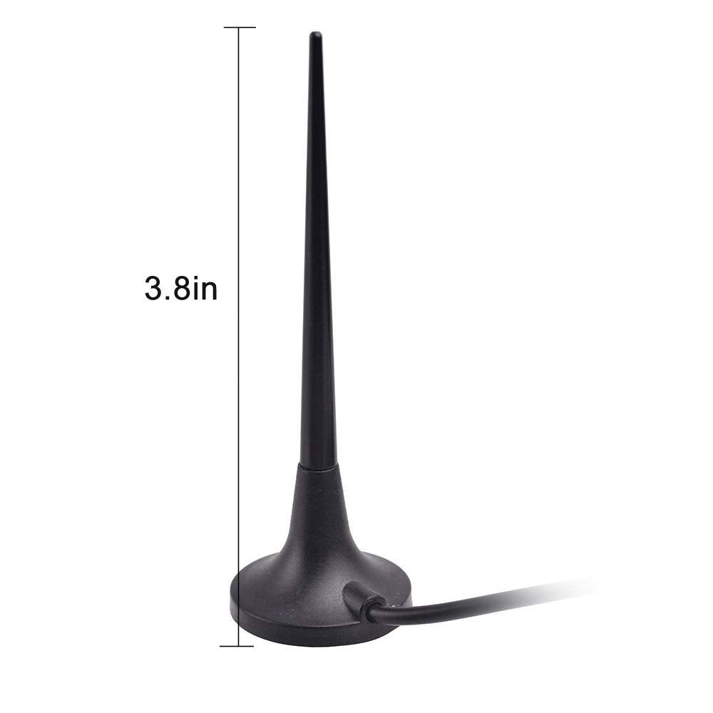 Eightwood 3G 4G LTE GSM Antenna with SMA Male Connector, Magnetic Base | 9.8ft Cable, Compatible with 4G Router, Mobile Hotspot, Wireless Home Phone, Cellular Trail Camera, Security Camera, 2-Pack
