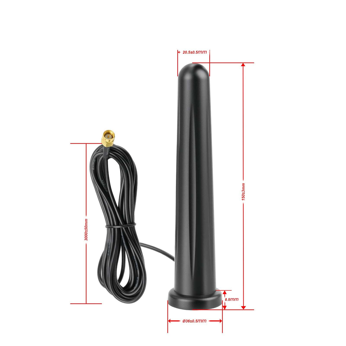 Eightwood 4G LTE SMA Antenna, Magnet Mount, 9.8ft Extension Cable | for CPE Router, Hotspot, Gateway, Modem, Cellular Trail Camera, Security Camera
