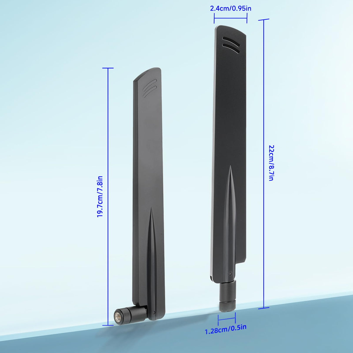 Eightwood 5G 4G LTE Wide Band Antenna, Omnidirectional SMA Male Antenna 2-Pack for CPE Router Hotspot Gateway Modem Cellular Trail Camera Security Camera
