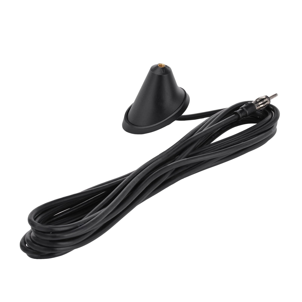 Eightwood Universal Vehicle Antenna 16in, AM FM Roof Mount Car Radio Antenna Mast with Mount Base 16ft Extension Cable for Car Truck Stereo Receiver Head Unit