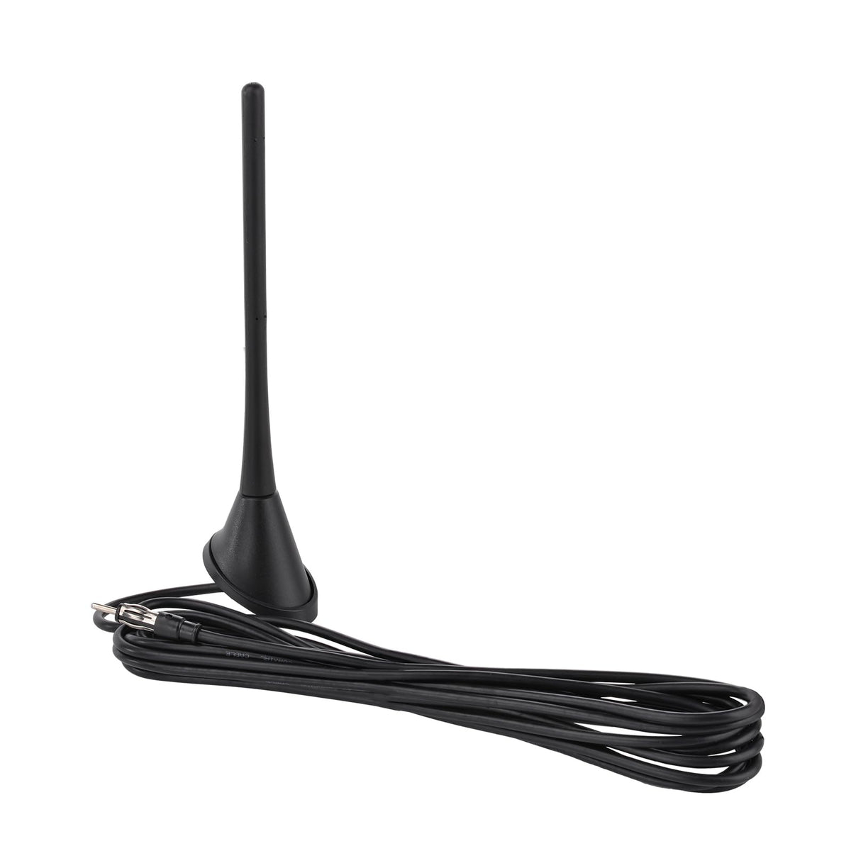 Eightwood Universal Car Radio Rubber Antenna 7in, FM AM Roof Mount Vehicle Antennae Replacement with Mount Base 16ft Cable for Car Truck Stereo Receiver Head Unit
