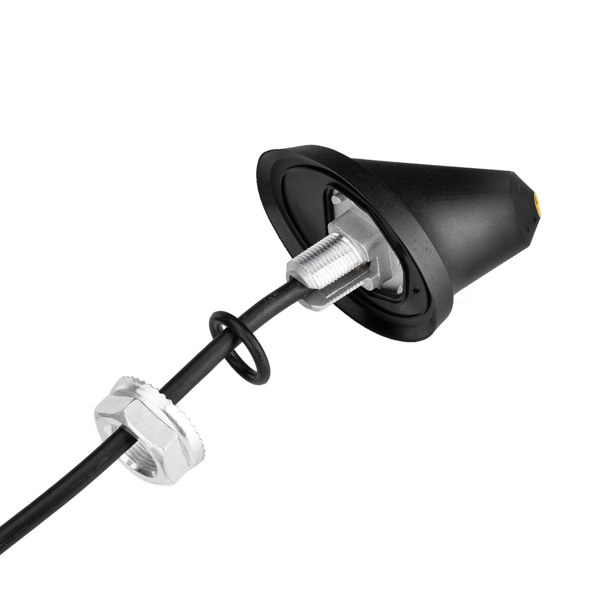 Eightwood Universal Car Radio Rubber Antenna 7in, FM AM Roof Mount Vehicle Antennae Replacement with Mount Base 16ft Cable for Car Truck Stereo Receiver Head Unit