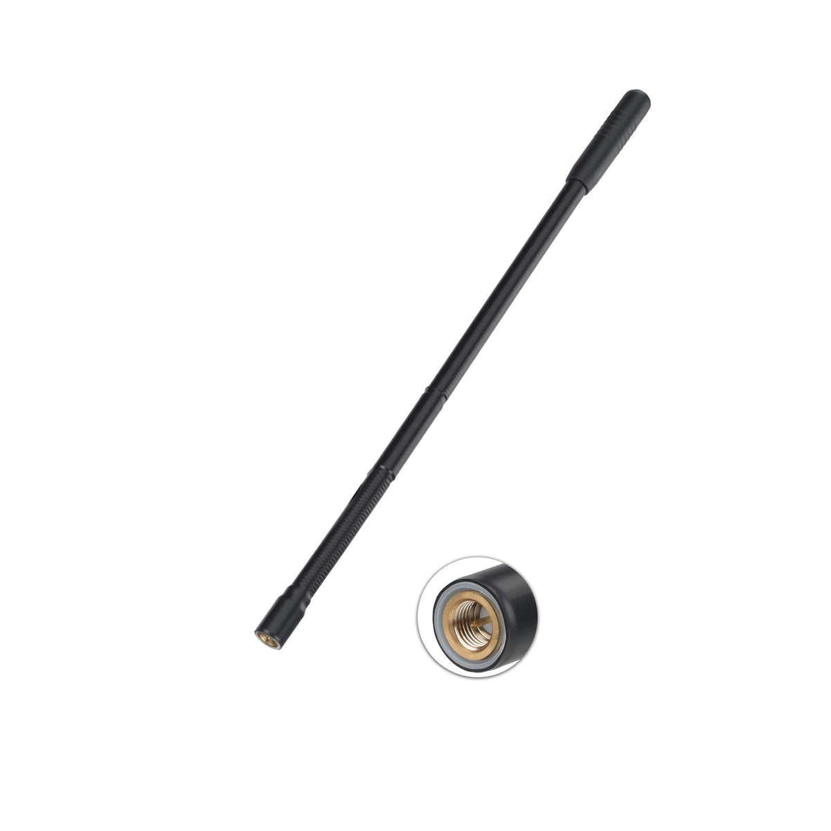 Eightwood 27MHz CB Radio Antenna 12.6in, Flexible Whip BNC & PL259 Antenna | Heavy Duty Magnetic Base, Compatible with President Cobra Galaxy Mobile CB Radios