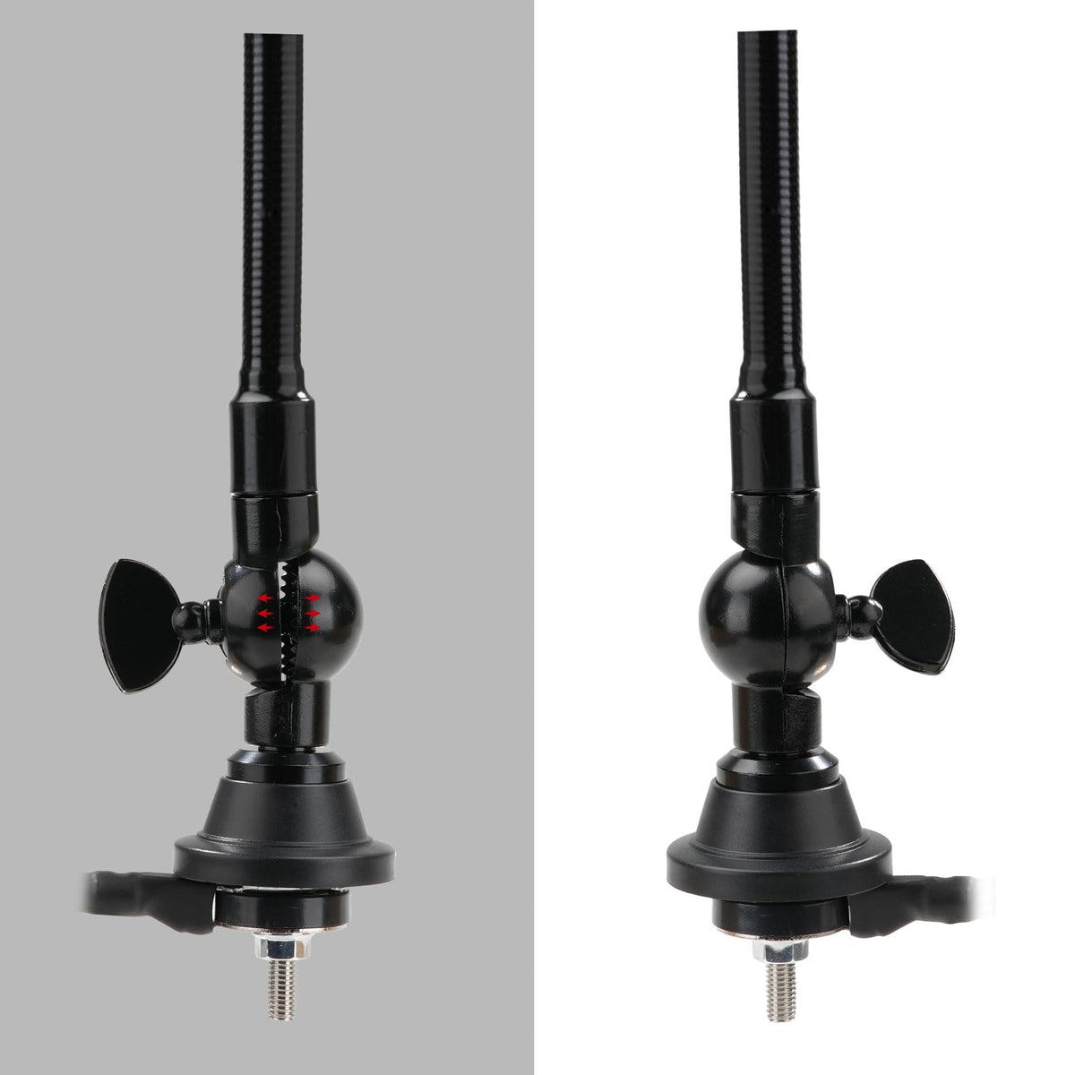 Eightwood 27MHz CB Radio Antenna with Adjustable Rotating Base, PL259 & BNC Boat Marine Car Antenna Kit, Compatible with Uniden President Cobra Galaxy Mobile Handheld CB Radios