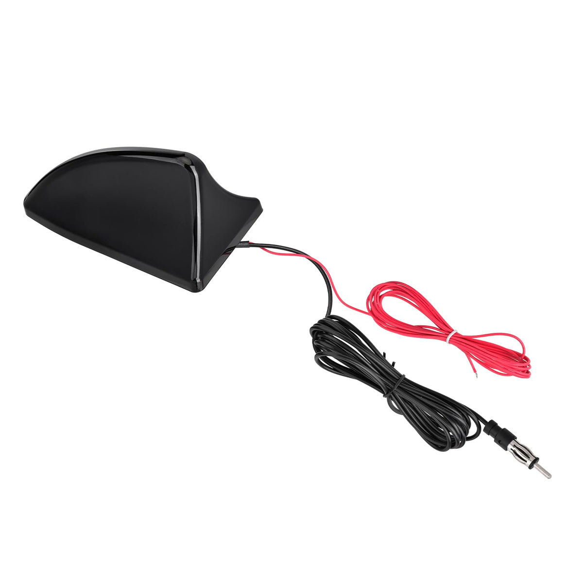 Eightwood Shark Fin Amplified Car Radio Antenna, Universal Roof Mount FM AM Antenna with 12V Power Wire for Vehicle Car Truck SUV Stereo Radio Receiver Media Head Unit