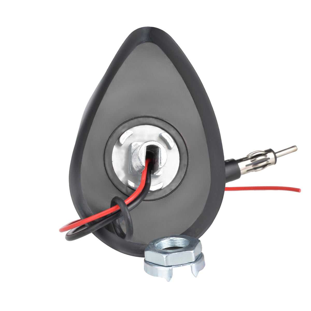 Eightwood Shark Fin Universal Car Radio Antenna, Roof Mount Amplified FM AM Antenna for Vehicle Car Truck Stereo Receiver Media Head Unit HD Radio