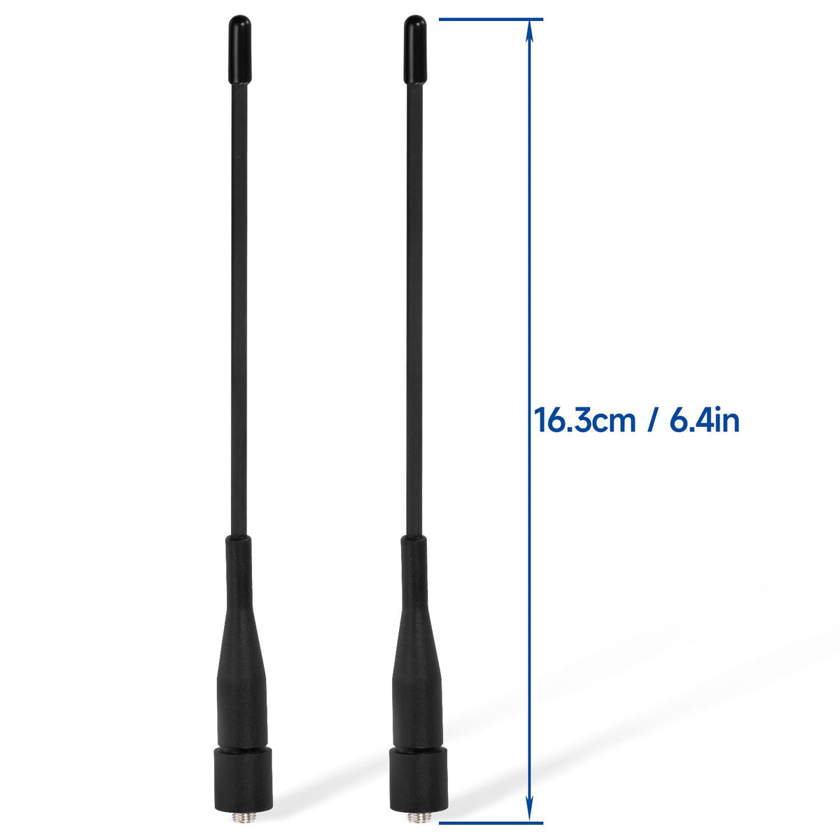 Eightwood Two Way Radio Antenna 6in, VHF/UHF Dual Band SMA Female Flexible Handheld Ham Radio Antenna 2-Pack for Baofeng Walkie Talkie UV-5R UV-82 Yaesu FT-65