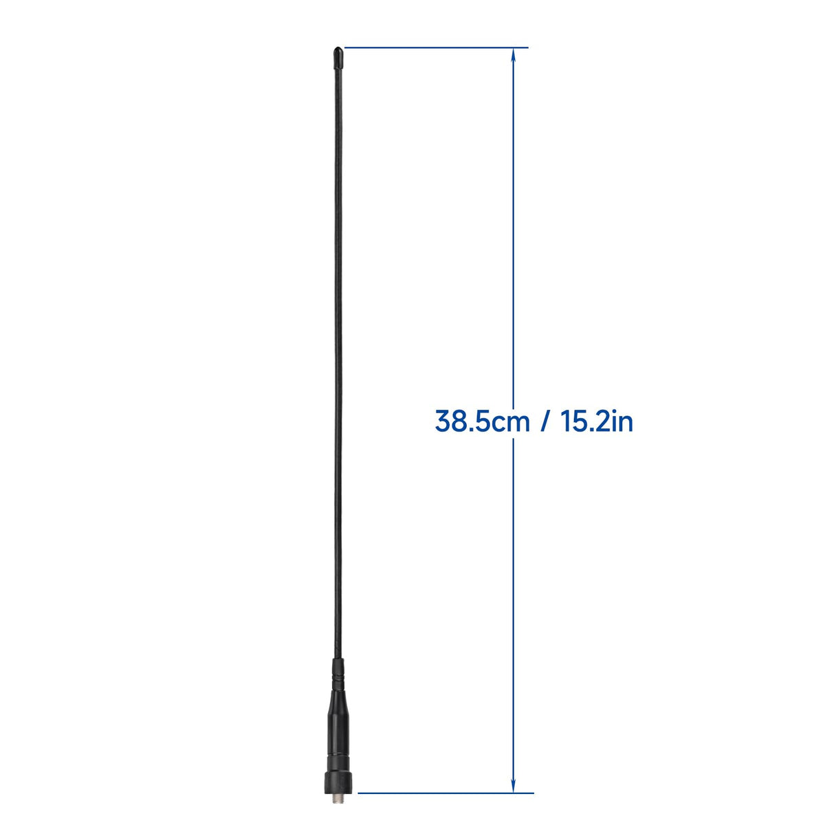 Eightwood VHF UHF 144/430Mhz Dual Band Whip Antenna SMA Female Soft Walkie Talkie Antennae 15in 2-Pack for Baofeng Ham Two Way Radio UV-5R UV-82 BF-F8HP