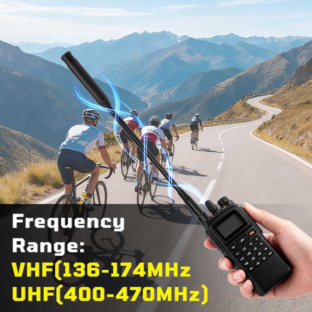 Eightwood UHF VHF Dual Band Handheld Telescopic Antenna 136-174MHz 400-470MHz SMA Female Ham Radio Antennae for Baofeng UV5R UV82 Two Way Radios
