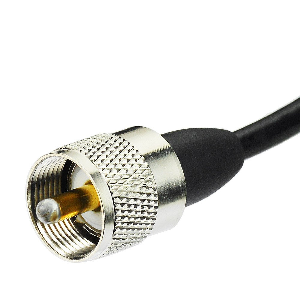 Eightwood Dual Band VHF UHF Ham Mobile Radio Antenna PL259 Connector with Magnetic Base Extension Cable 16 feet for Vehicle Marine Ham Radio Amateur Radio Mobile Transceiver 144/430mhz