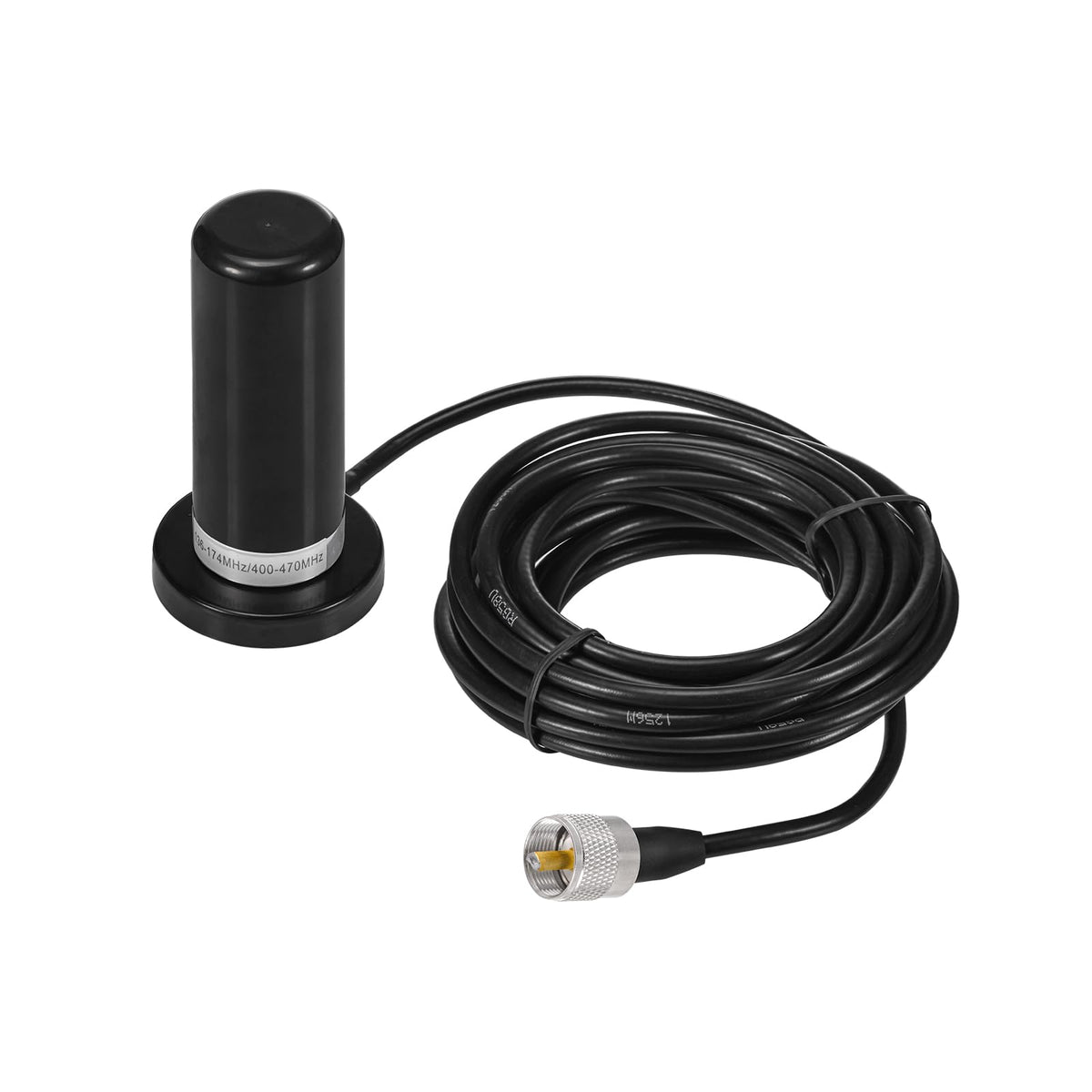 Eightwood Dual Band VHF UHF Ham Mobile Radio Antenna PL259 Connector with Magnetic Base Extension Cable 16 feet for Vehicle Marine Ham Radio Amateur Radio Mobile Transceiver 144/430mhz
