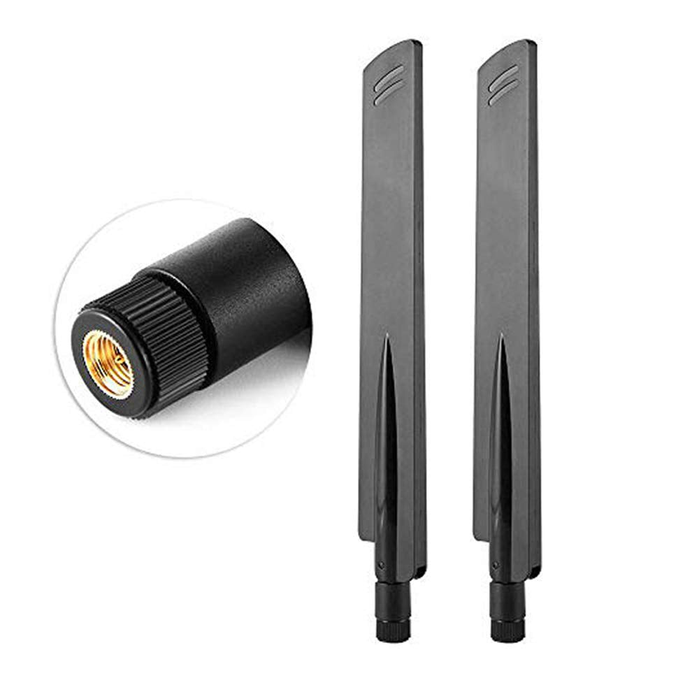 Eightwood 2.4GHz 5GHz WiFi Antenna, Dual Band SMA Male Antenna (2-Pack) | 9dbi, for Car Trailer Backup Camera, Security Camera, FPV Drone, Smart Home